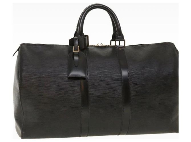 Louis Vuitton Keepall 45 Epi Leder Schwarz