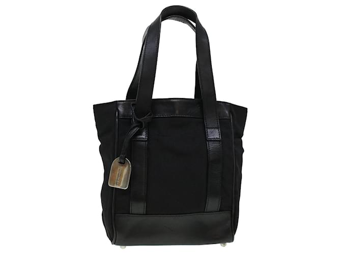 GUCCI Hand Bag Nylon Leather Black 000.2854.0500.5 auth 41267  ref.915915