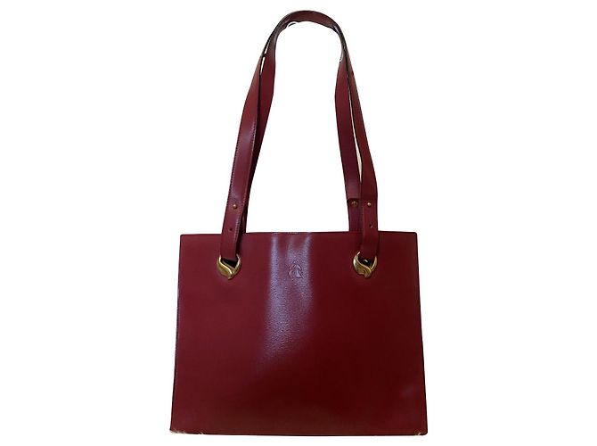 Bolso Lanvin de piel rojo burdeos