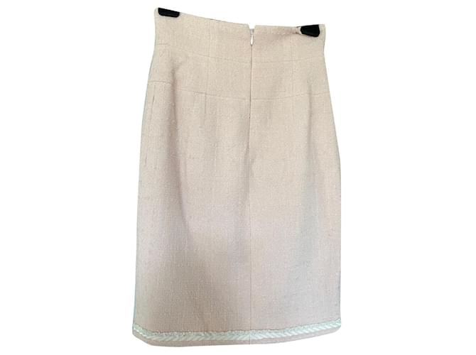 Chanel skirt Pink Tweed  ref.916682
