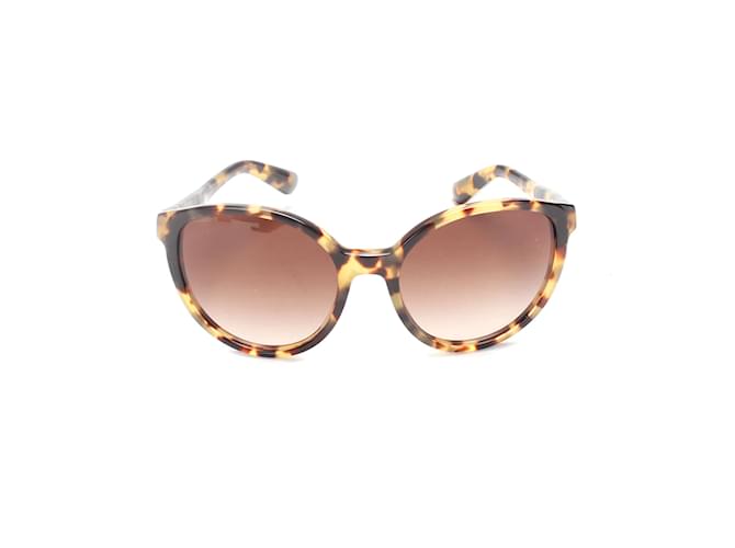 Miu Miu Lunettes de soleil teintées oversizees SMU07N Plastique Marron  ref.916702