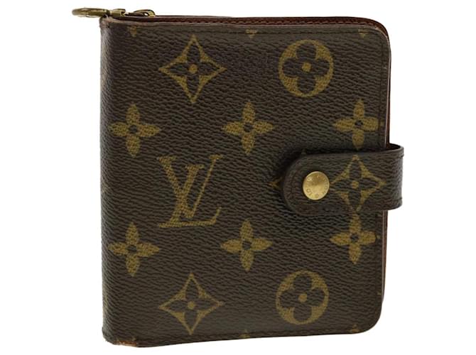 LOUIS VUITTON Monogram Compact zip Wallet M61667 LV Auth 41851 Cloth  ref.916776