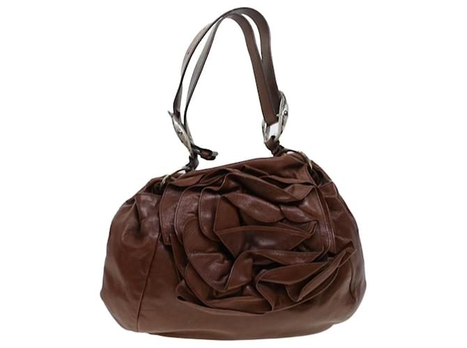 SAINT LAURENT Shoulder Bag Leather Brown 112878 Auth am4283  ref.916820