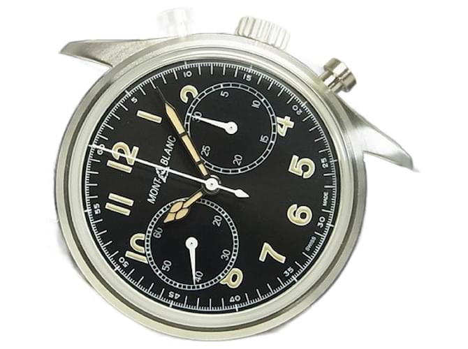 Montblanc 1858 Automatic chronograph 42 MM MB117835 Genuine goods Mens Silvery Steel  ref.916834