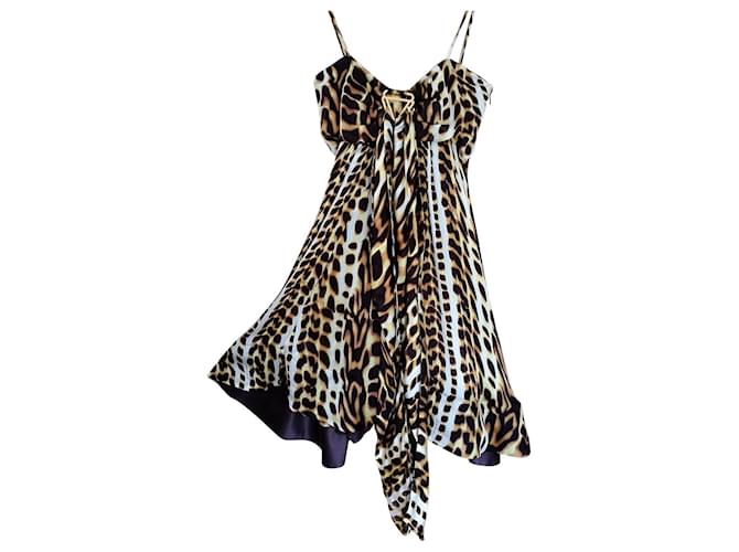 Just Cavalli Dresses Leopard print Silk  ref.916875