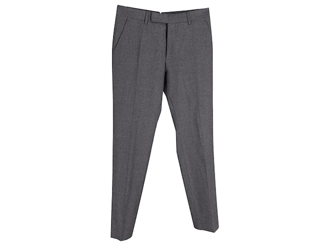Tom Ford Check Trousers in Grey Wool  ref.916907