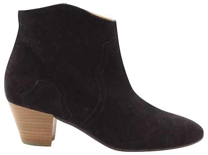 Isabel Marant Dicker Ankle Boots in Black Suede  ref.917626