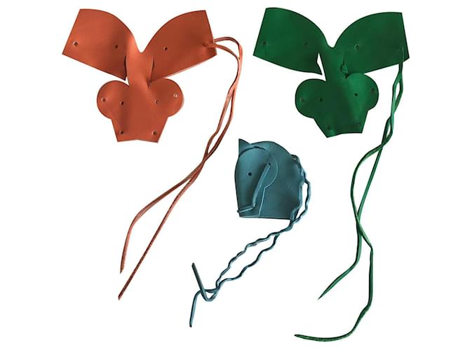 Hermès Accessori per origami Clin d'H Multicolore Pelle  ref.917638
