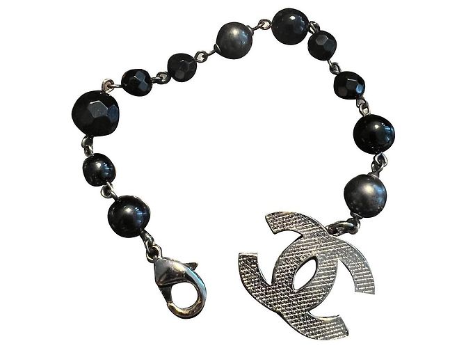 Chanel Armband Schwarz Metall