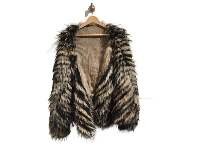 INES ET MARECHAL  Jackets T.International S Fur Brown  ref.917745