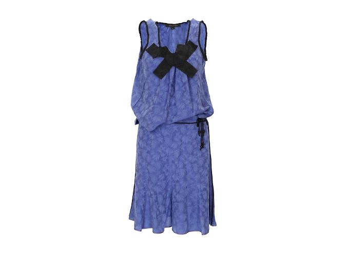 Marc Jacobs Leaf Pattern Silk Set Blue