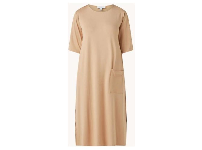 Autre Marque Abito Align Cenni Camel Beige in Viscosa