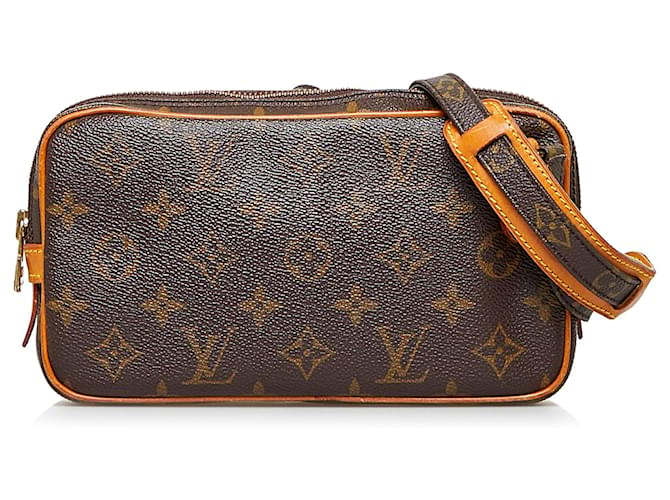 Louis Vuitton Monogram Pochette Marly Bandouliere Brown