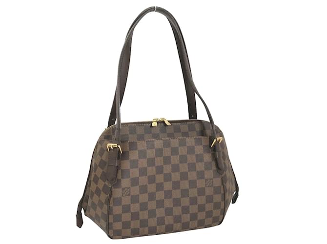 Brown Louis Vuitton Damier Ebene Belem MM Shoulder Bag