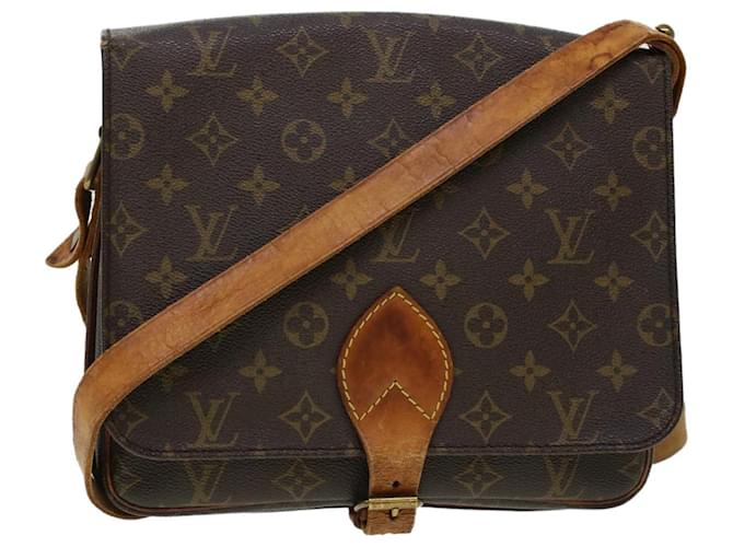 Shop for Louis Vuitton Monogram Canvas Leather Cartouchiere MM Bag -  Shipped from USA