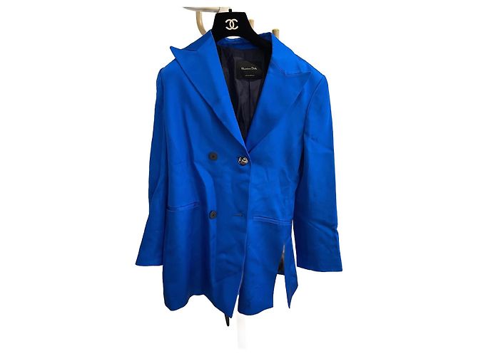 Massimo Dutti Satinblazer Blau