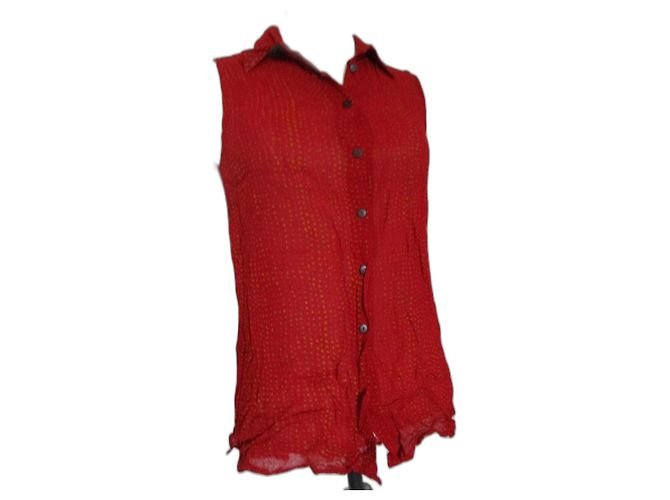 Autre Marque INDIES Túnica de viscosa roja