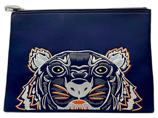 Kenzo upperr blue clutch bag Navy blue Synthetic  ref.918748