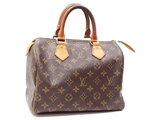 Louis Vuitton Speedy Bandouliere Monogram 25 Brown in Coated Canvas - US