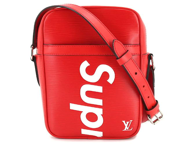 Louis Vuitton Supreme Red Leather Bag in 2023