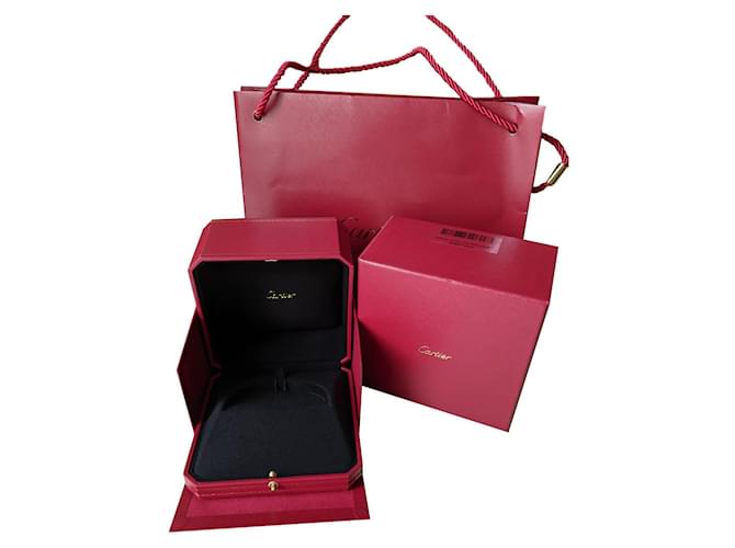 Cartier Brazalete Love Juc caja forrada y bolsa de papel Roja  ref.919193