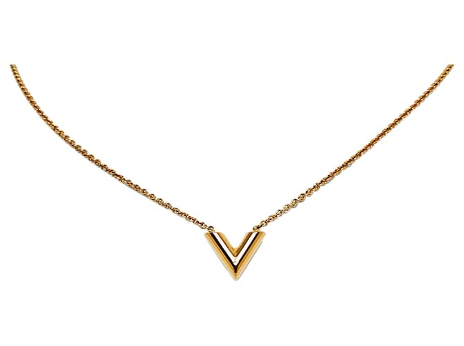 What Goes Around Comes Around Louis Vuitton Gold Essential V Necklace |  Shopbop