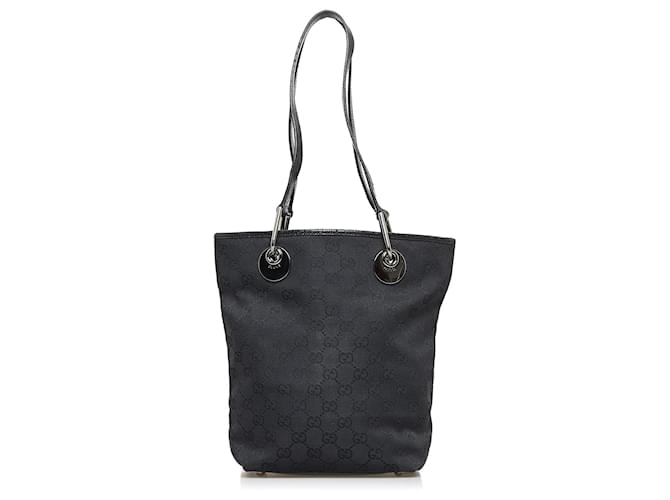 Gucci GG Canvas Eclipse Shoulder Bag - Black Totes, Handbags