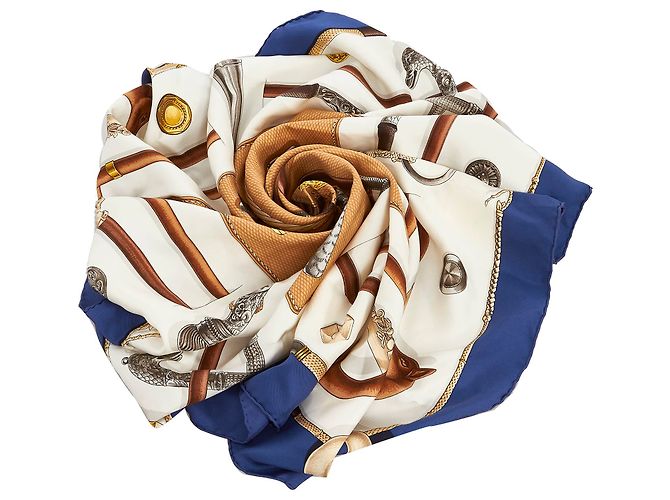 Hermès Pañuelo de seda Hermes Multi Cannes et Pommeaux