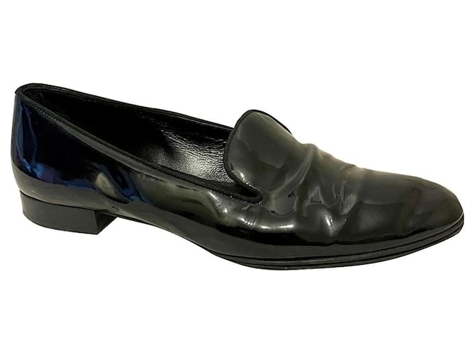 Saint Laurent patent loafers in black Patent leather  ref.919890