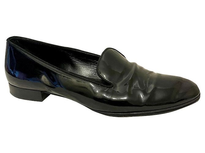 Mocasines negros de charol de Saint Laurent