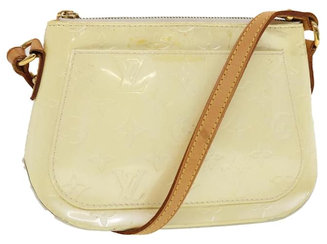 LOUIS VUITTON Monogram Vernis Minna Street Shoulder Bag Perle M91509 Auth bs5196 Patent leather  ref.919930