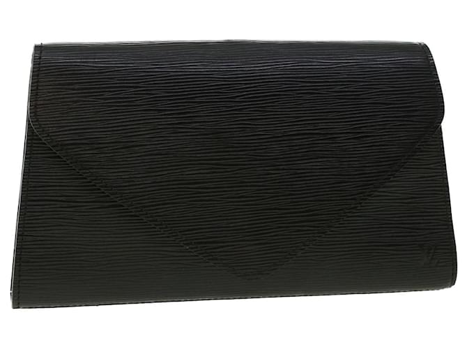Louis Vuitton Black Montaigne Clutch Handbag Epi Leather Photos