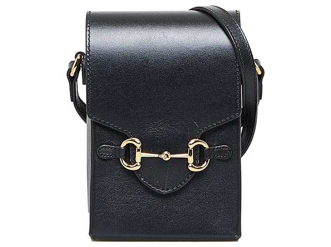 Gucci Horsebit 1955 Mini Bag, Black, Leather