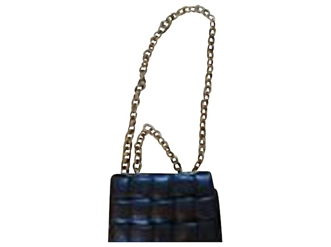 Bottega Veneta Chain Cassette Bag in Dark Brown Lambskin Leather  ref.920315