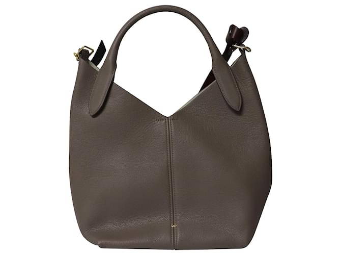 Anya Hindmarch Build a Bag Circles Hobo Bag in Grey Leather  ref.920333