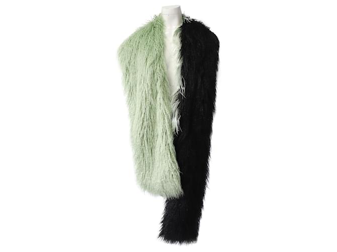 Dries Van Noten Shaggy Oversized Scarf in Multicolor Faux Fur Python print Synthetic  ref.920334