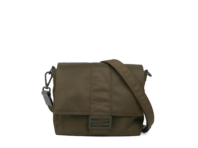 Baguette Sacs FENDI T. Tissu Toile Kaki  ref.920398
