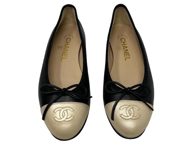 chanel leather flats