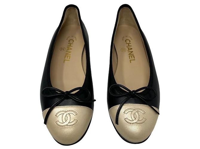 Cambon Chanel Ballet flats Black Beige