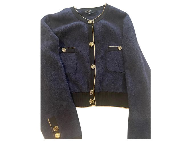 Chanel Chaquetas Azul oscuro
