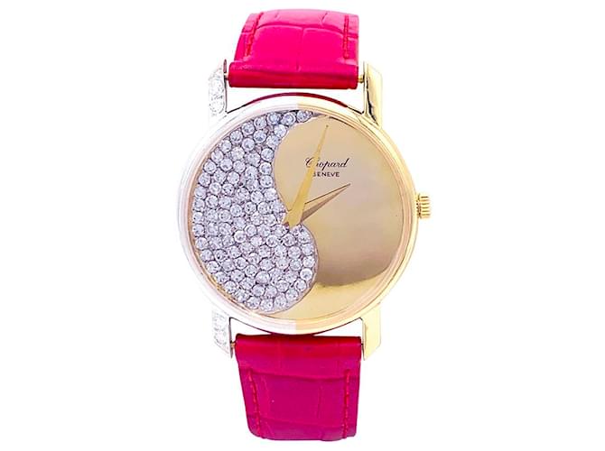 Relógio chopard, ouro amarelo, OURO BRANCO, diamantes.  ref.920432