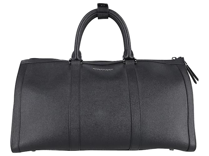 Burberry The Leather Barrel Bag in Gray