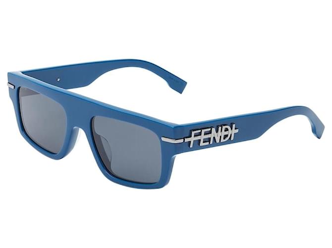 Fendi Fendigraphy Blaue Acetat-Sonnenbrille, Unisex  ref.920542