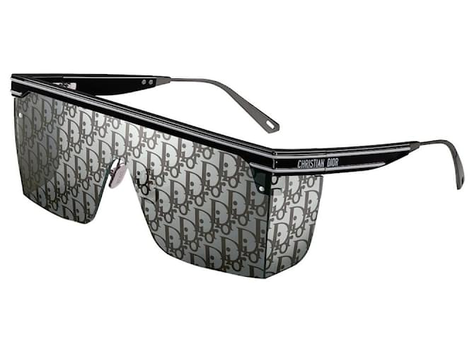 DIORCLUB M1U Unisex schwarze Dior Oblique Maskensonnenbrille Acetat  ref.920546