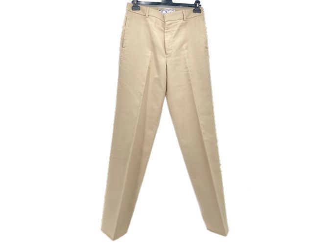 Off White Pantaloni Off-White T.FR 48 Cotone Beige