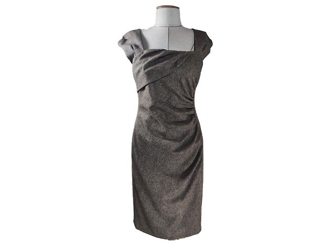 Vestido de lã castanho Lk Bennett Marrom