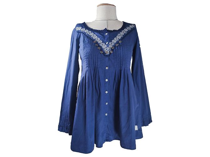 Top de algodão azul Odd Molly