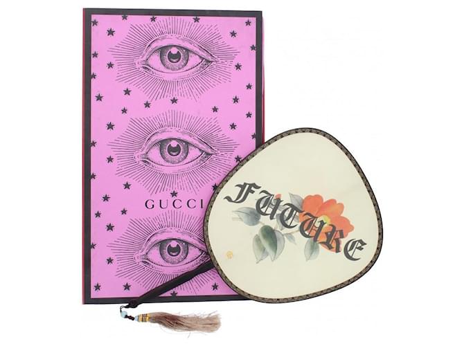 new gucci modern future fan with bo Multiple colors Silk Wood  ref.920660