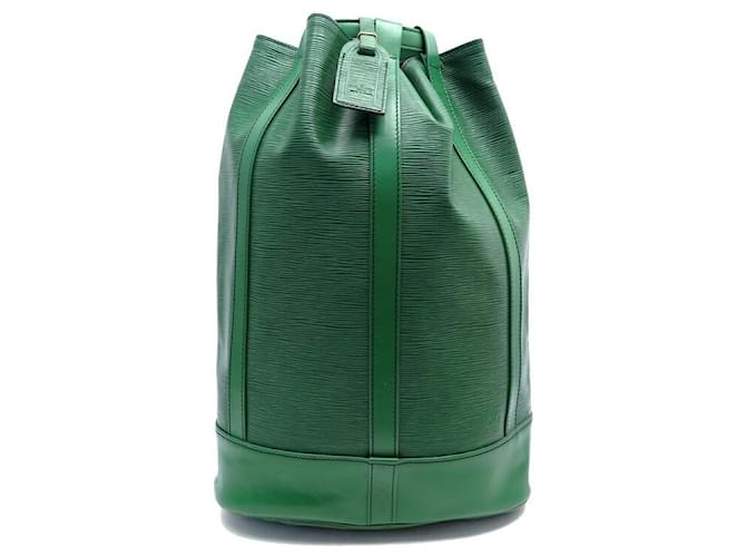 LOUIS VUITTON Authentic Vintage Green Epi Leather Randonnee GM 