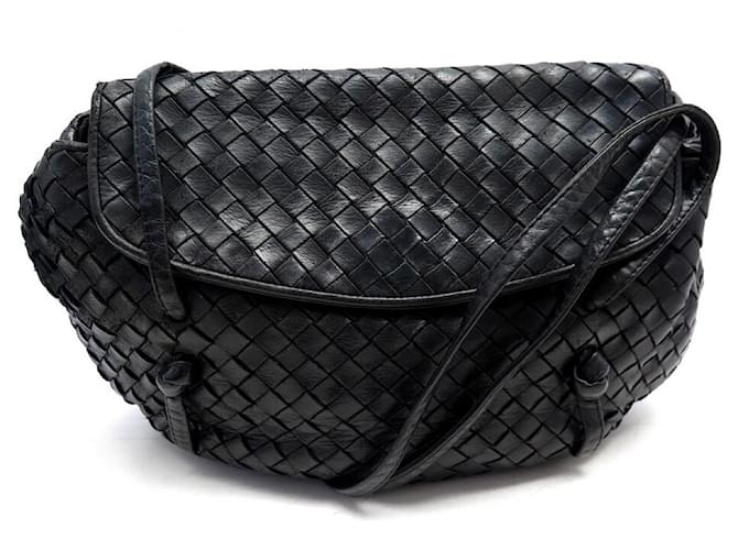 Bottega Veneta Intrecciato Leather Flap Shoulder Bag - Closet Upgrade